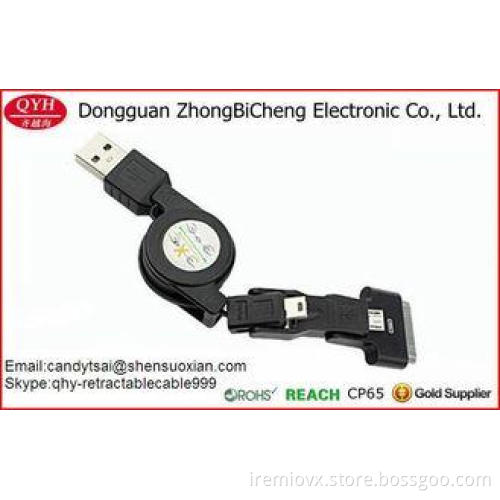 3 in 1 USB Retractable Charge Sync Cable Line For Android S